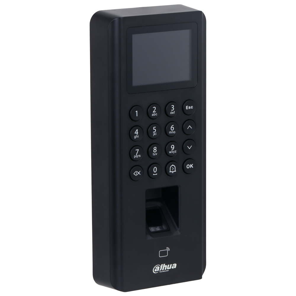 Dahua ASI2212J-PW WiFi / Mrežni kontroler sa kombinovanim čitačem kartica, čitačem otiska prsta, mehaničkom tastaturom, bluetooth-om i displejom 2.4 inča