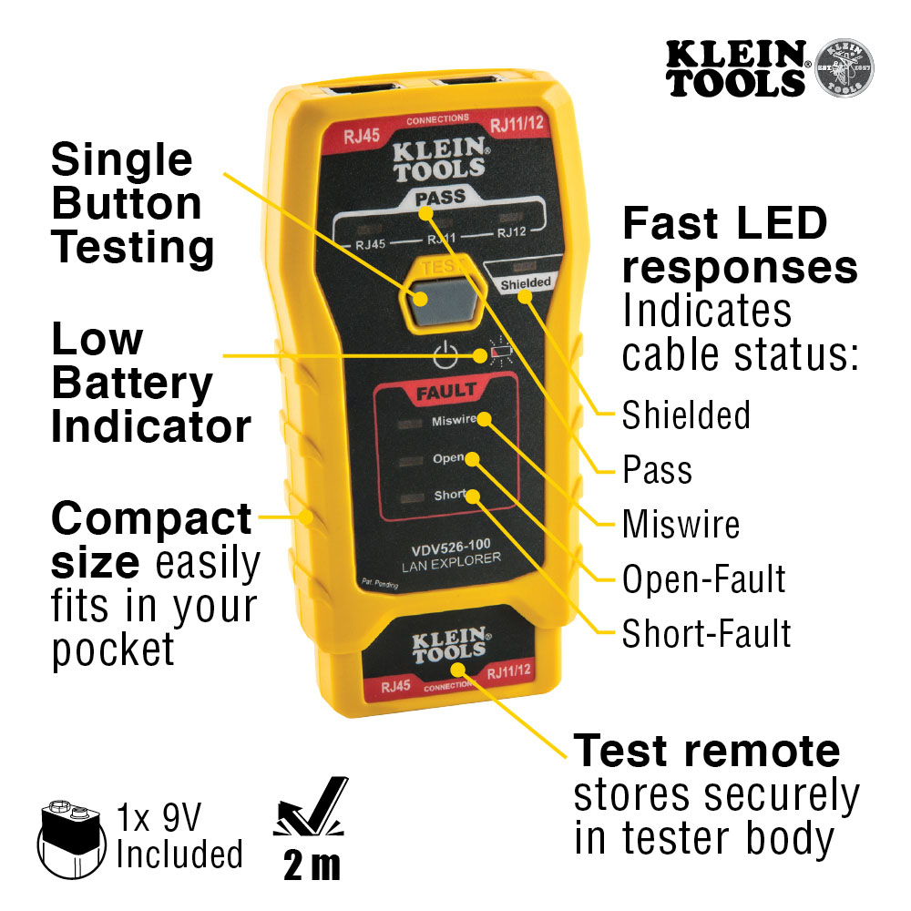 LAN Explorer® – Kabl tester za CAT3, CAT5e, CAT6 i CAT6A kablove